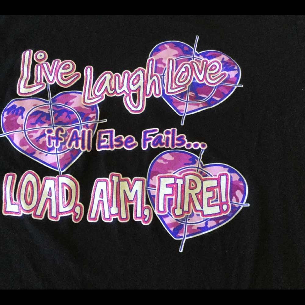 LIFESTYLE CLASSICS Black Shirt Live Laugh Love...